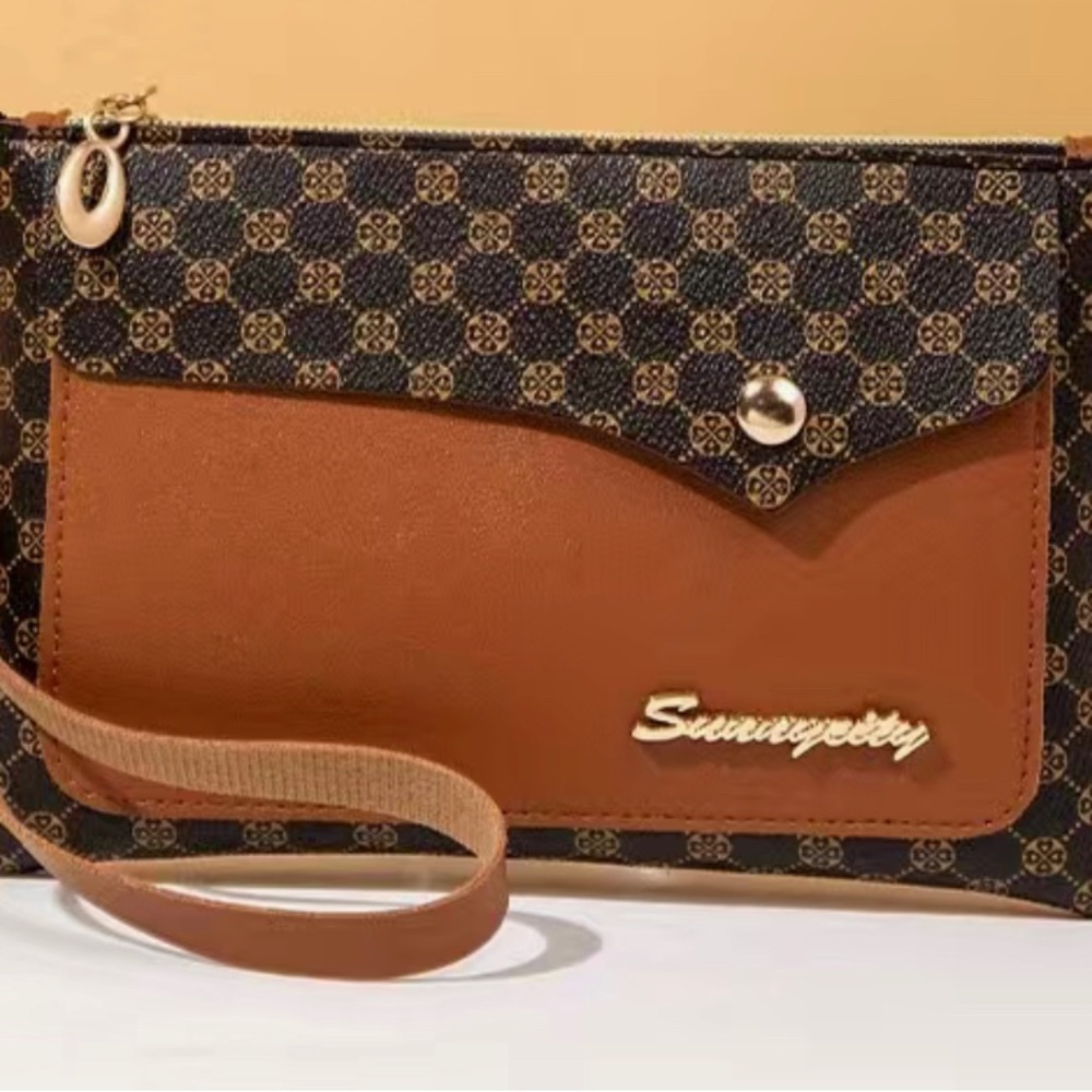 COPY - Retro Pattern Wristlet Crossbody Bag,  Classic Versatile Fashion Shoulde…